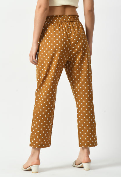 Mustard Relaxed Cotton Trousers