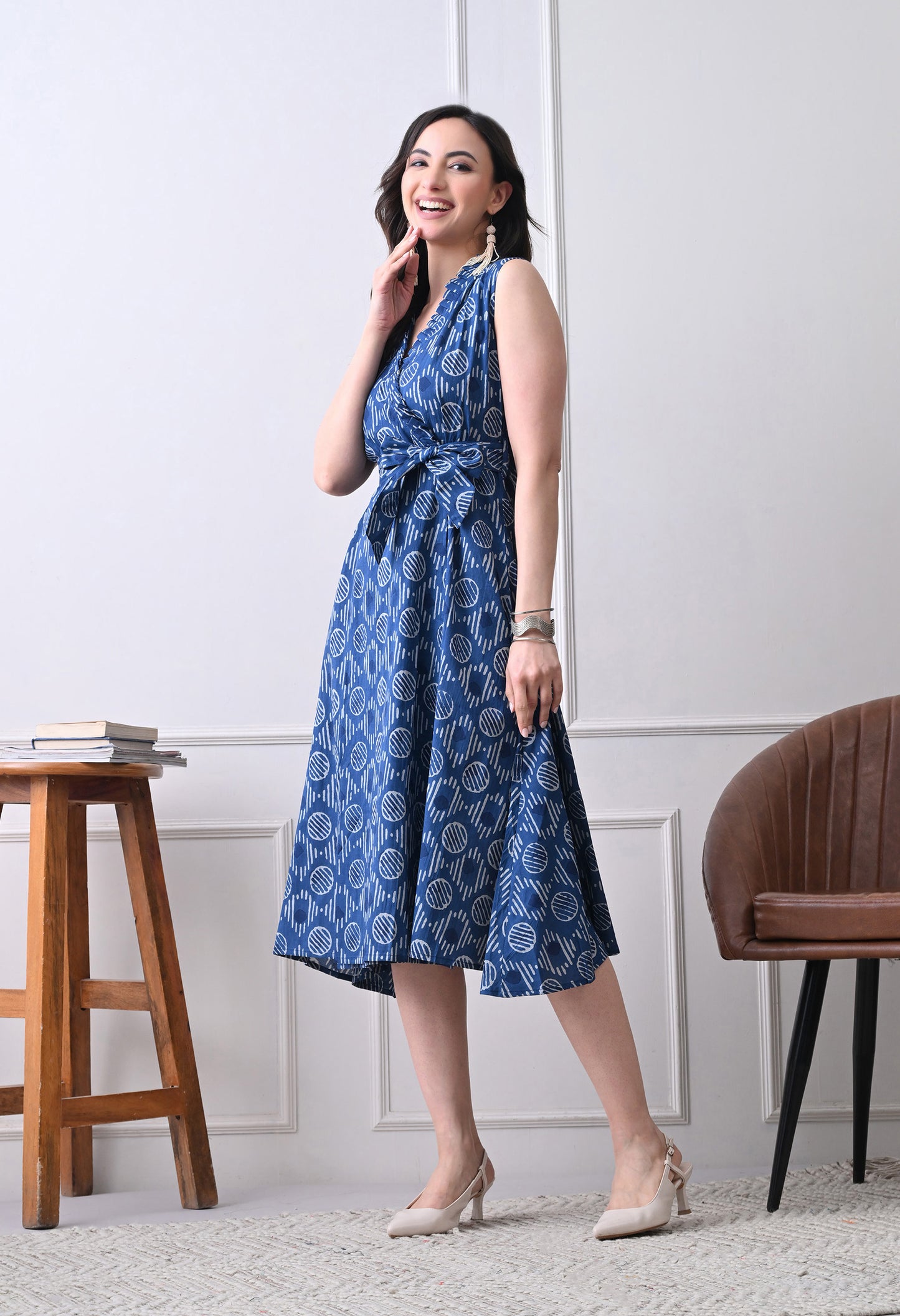 Geo Wrap Dress