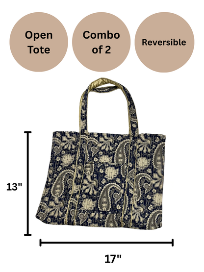 Night Reversable  Artisanal Handbag