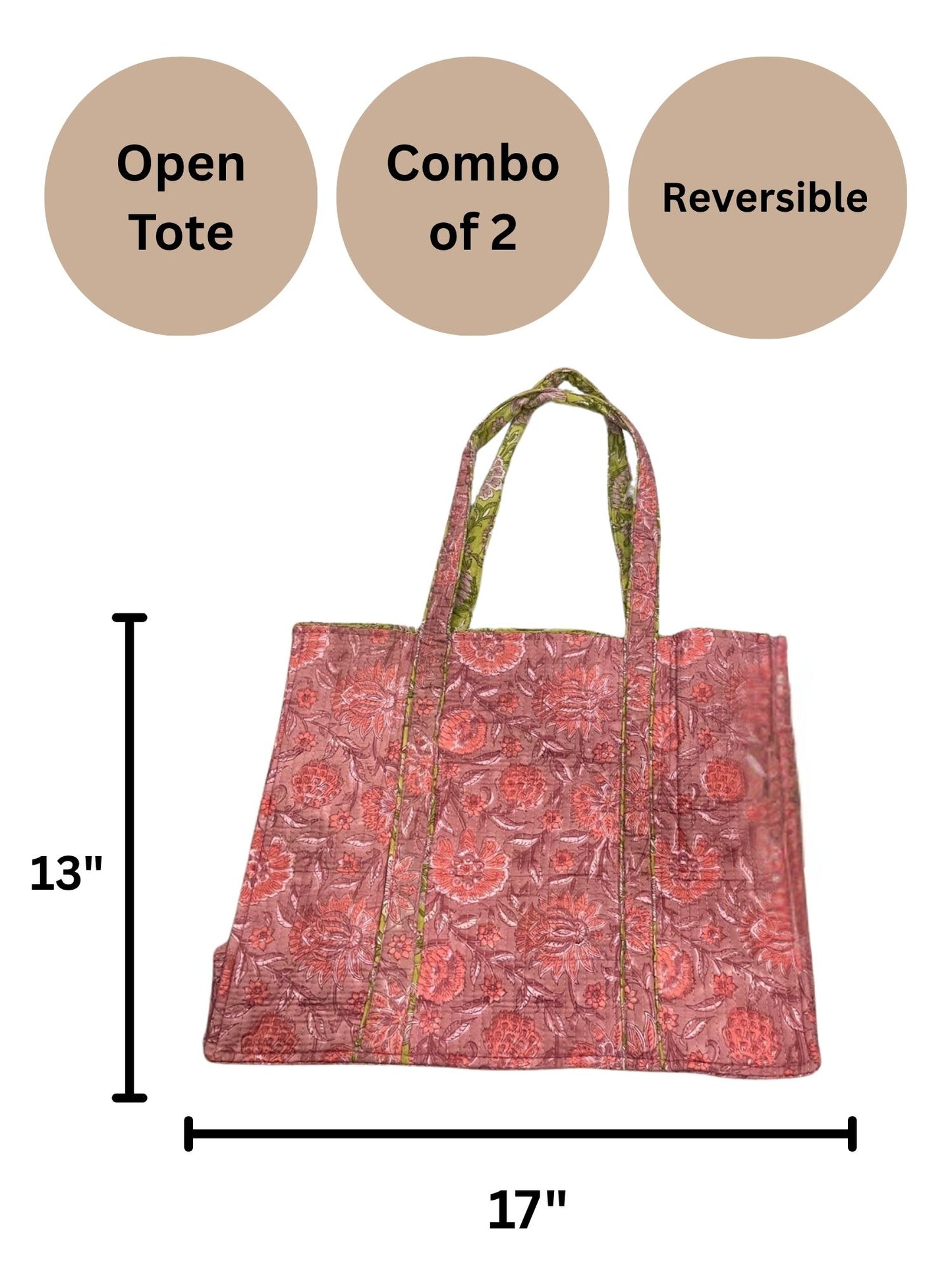 Blush Reversable  Artisanal Handbag