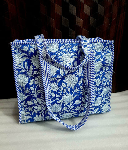 Blue Magnlia Tote Bag