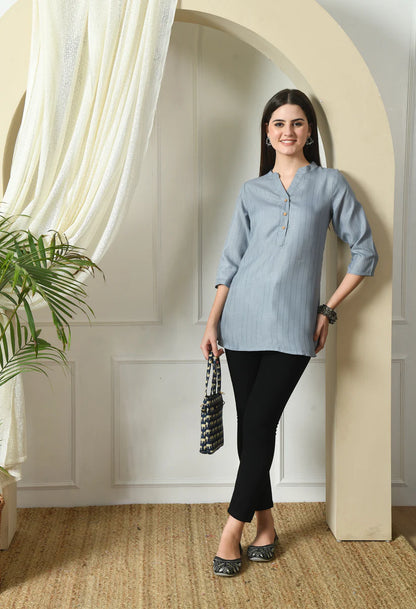 Handloom Cotton Textured Tunic