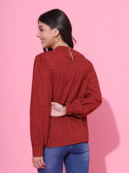 Polka Rust Top