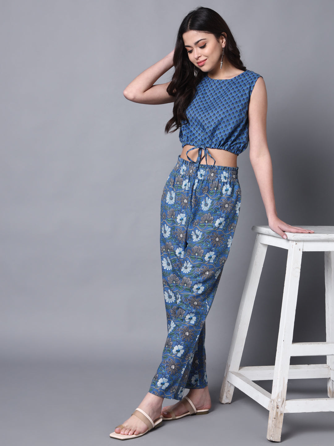 Isha Motif Crop Top