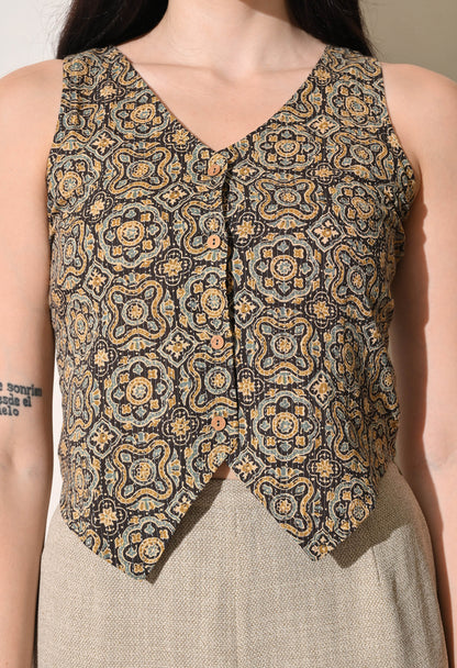 Ajrak Vest Top