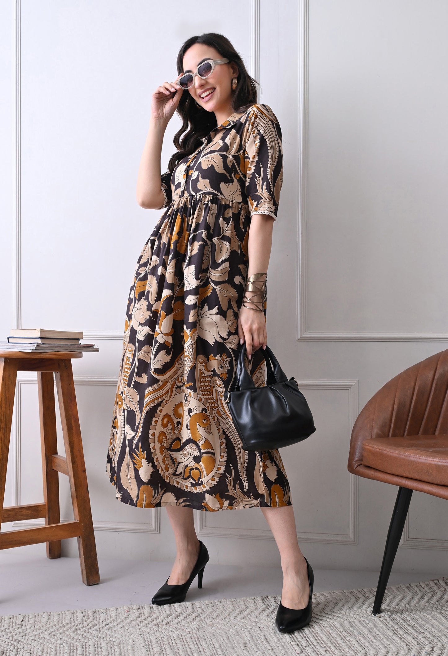 Kalamkari Shirt Dress
