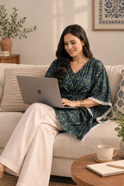 Ajrak Kaftan Top