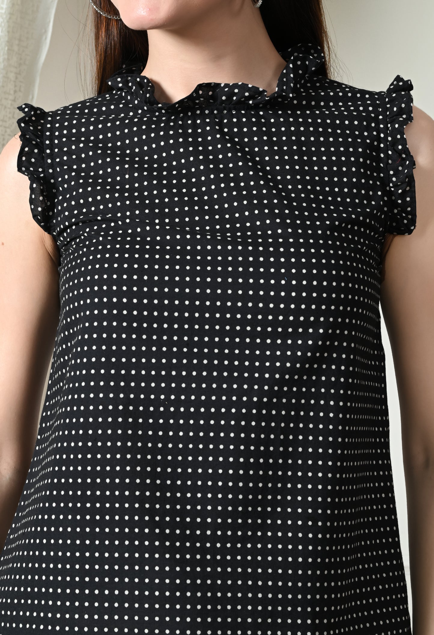 Polka Sleeveless Top