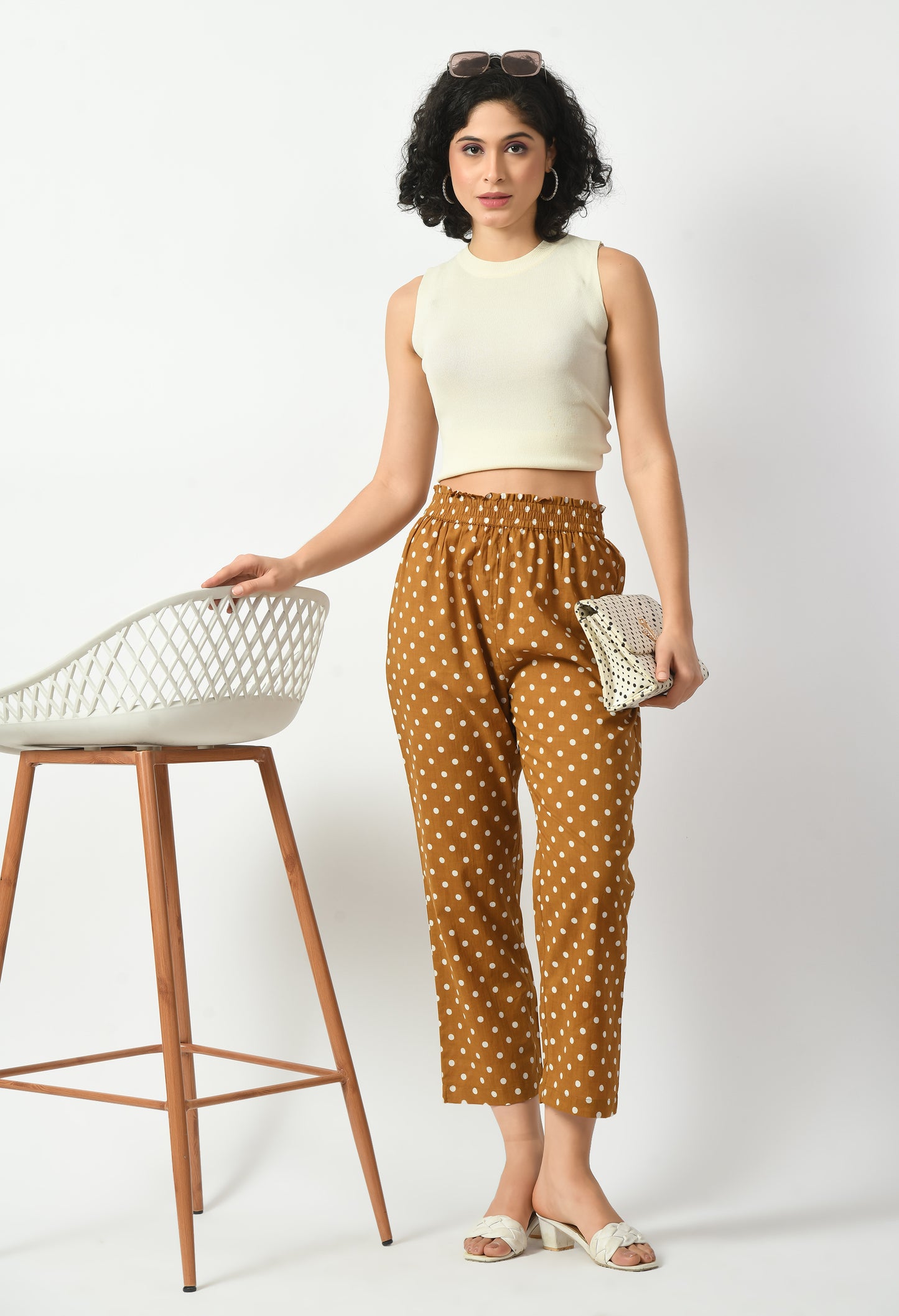 Mustard Relaxed Cotton Trousers