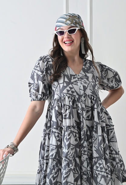 Electric Flare Dress