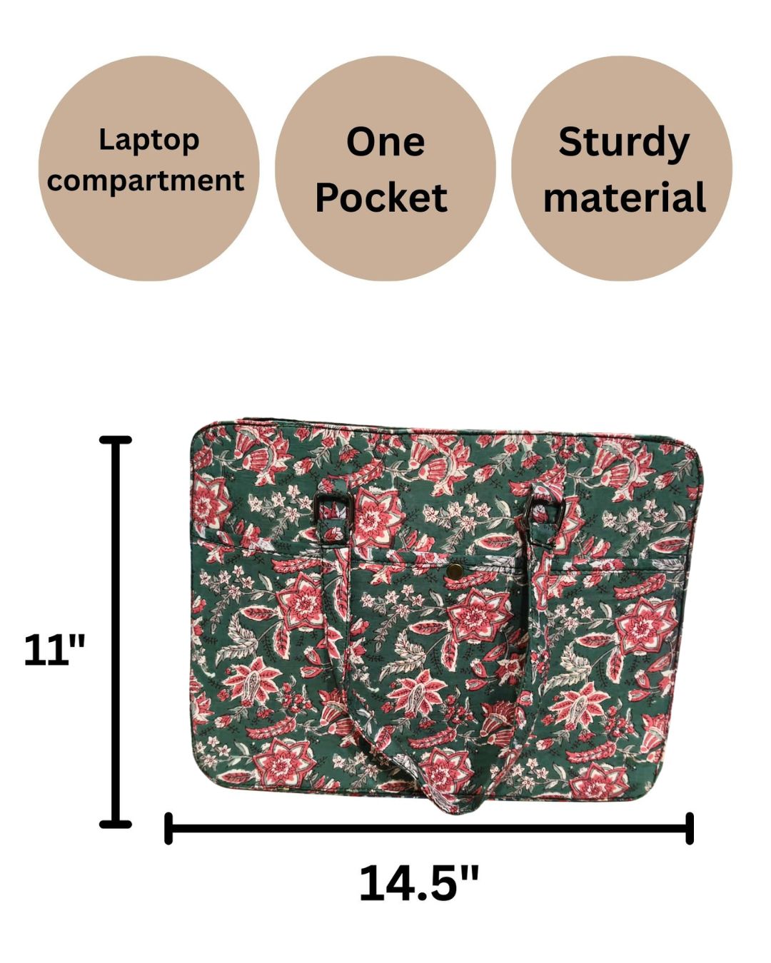 Pastel Green Laptop Bag