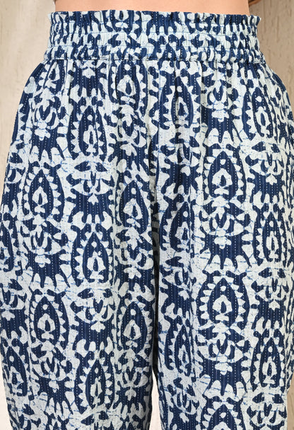 White Blue Comfort Pants