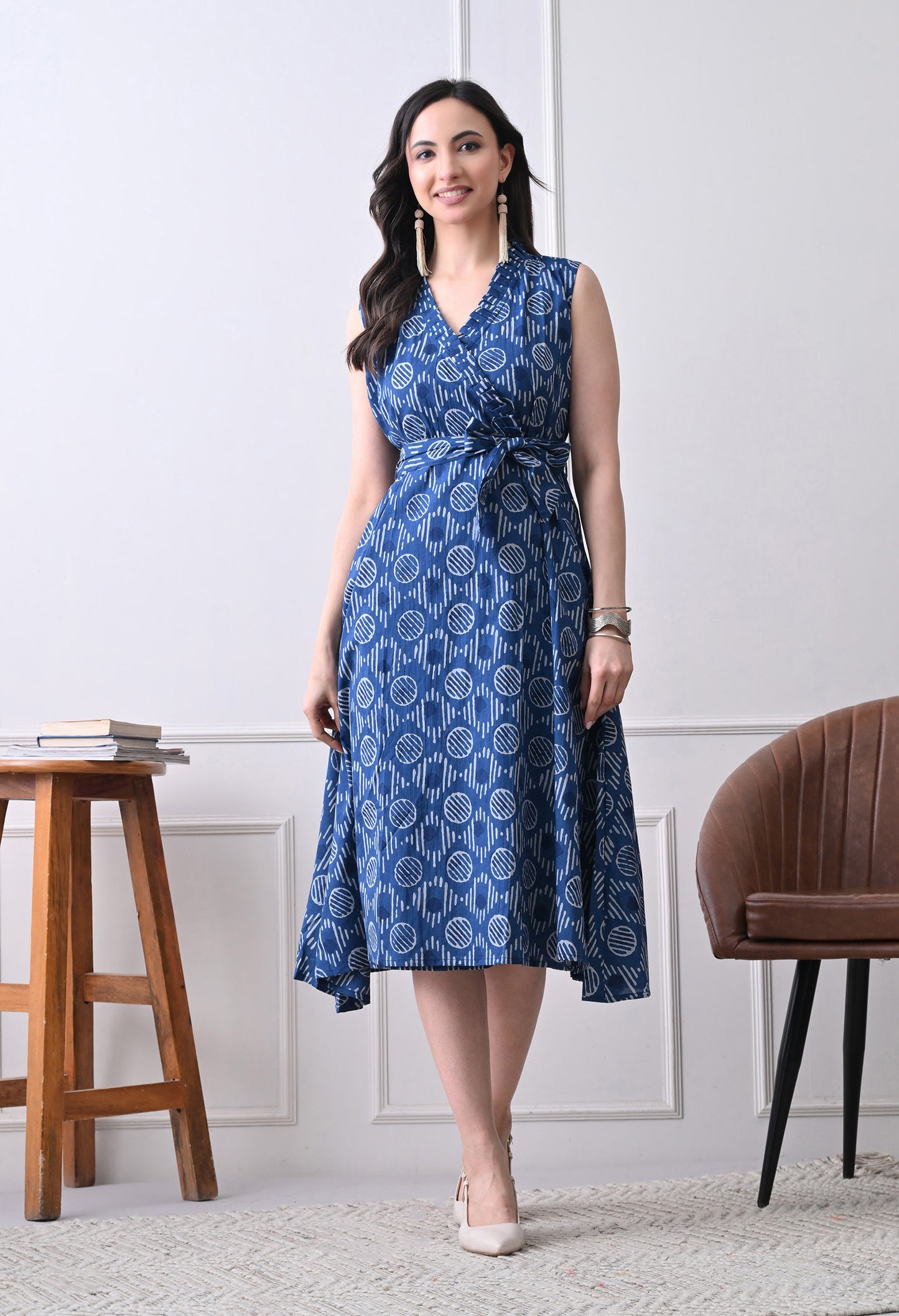 Geo Wrap Dress