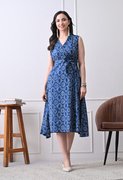 Geo Wrap Dress