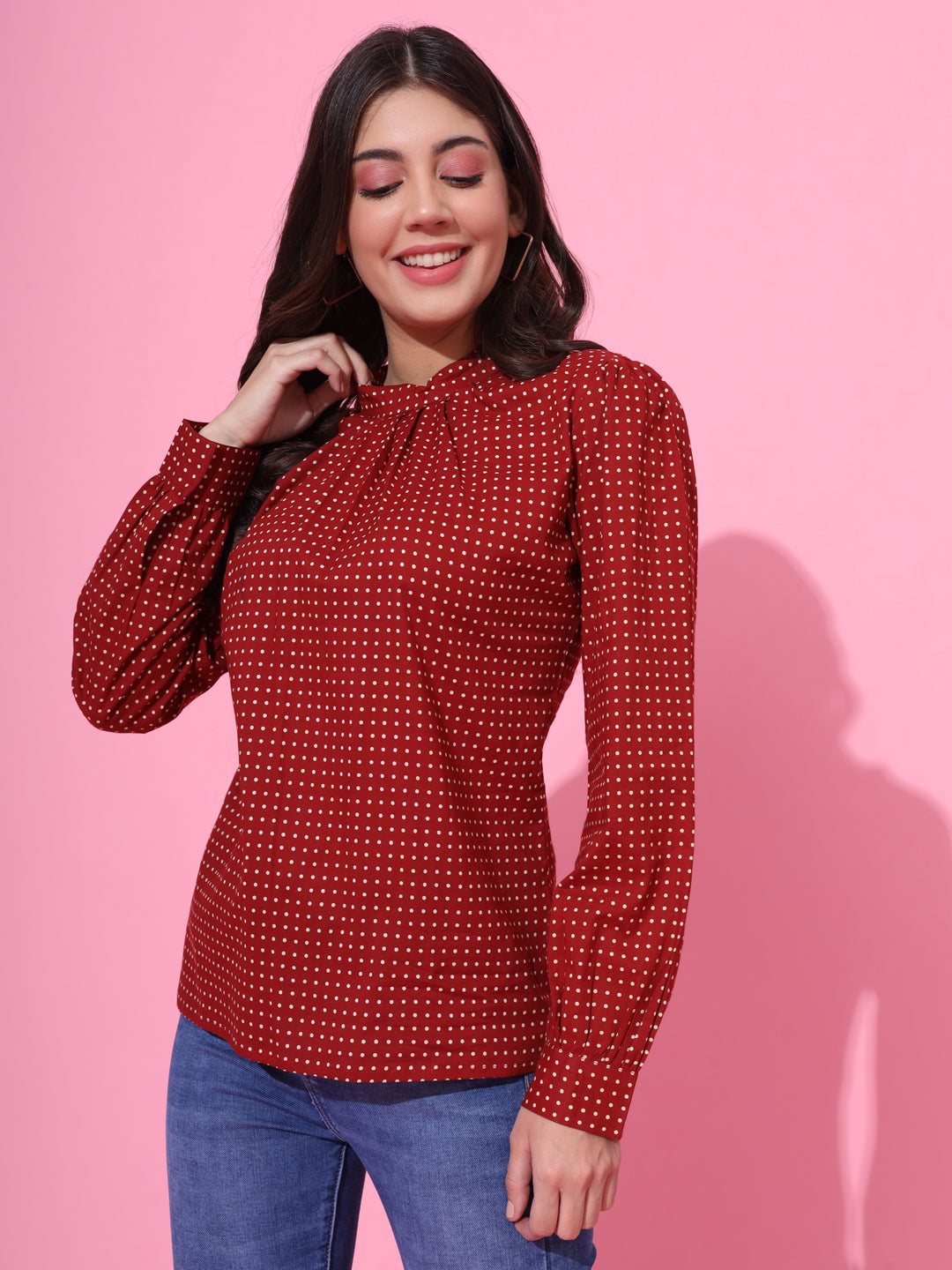 Polka Rust Top