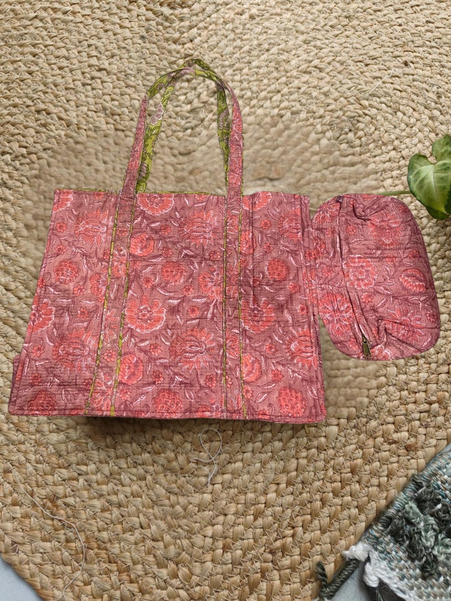 Blush Reversable  Artisanal Handbag
