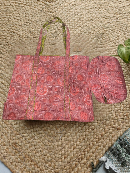 Blush Reversable  Artisanal Handbag