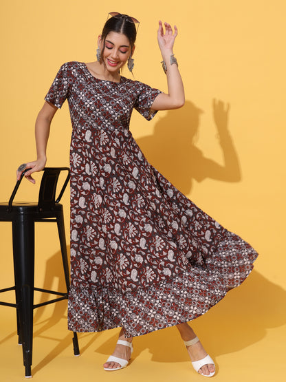 Ajrak Cotton Dress