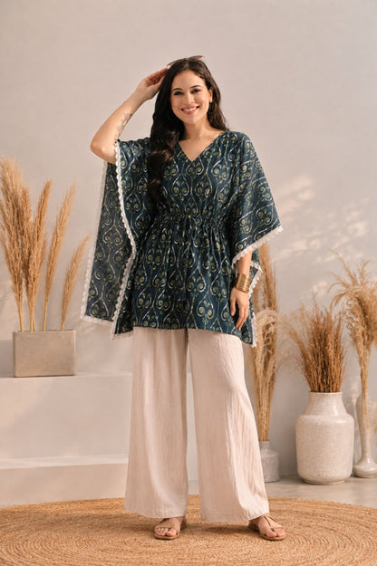 Ajrak Kaftan Top