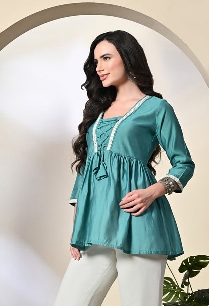 Green Silk Tunic