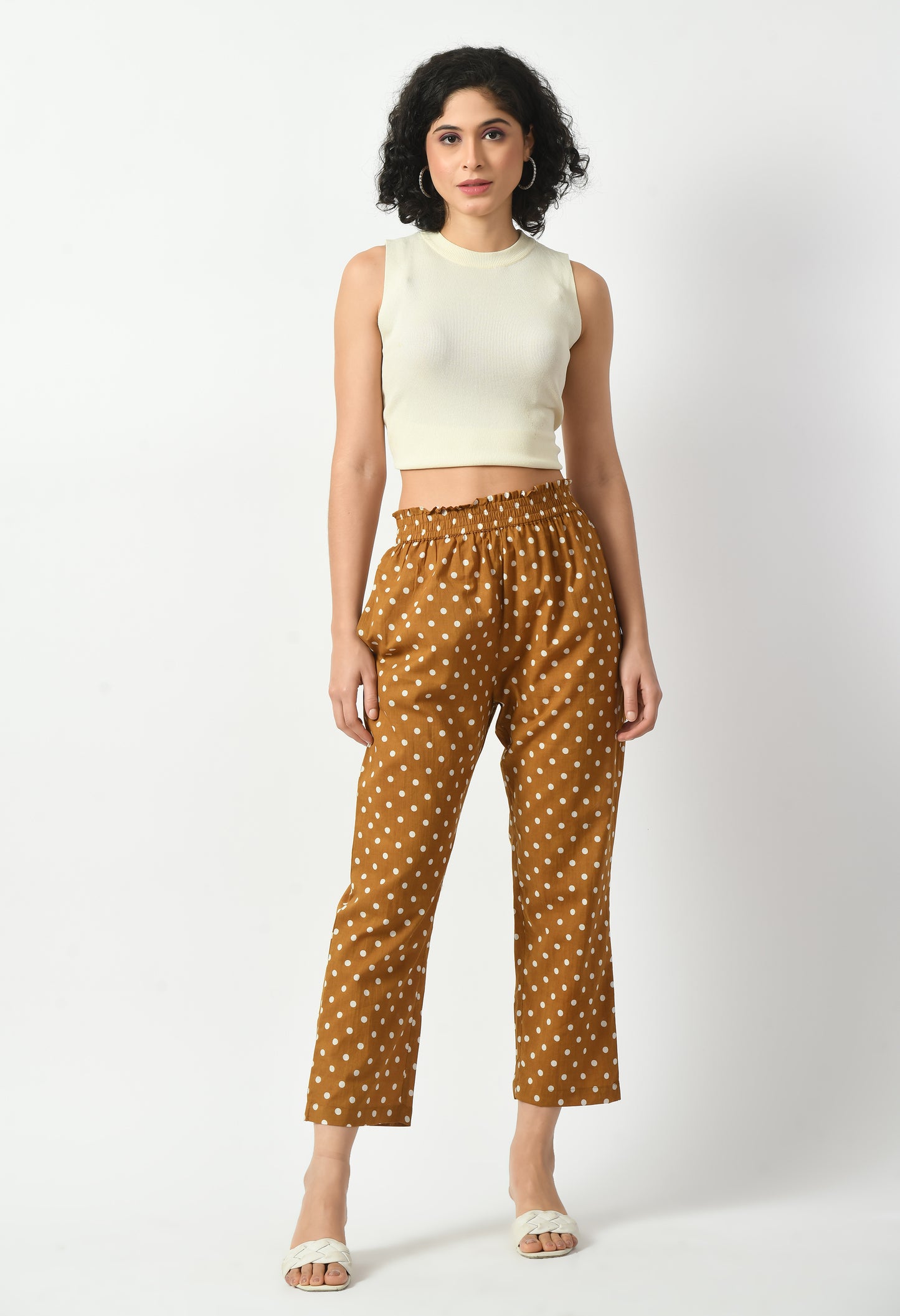 Mustard Relaxed Cotton Trousers