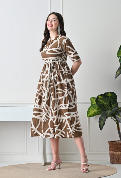Abstract Boho Dress