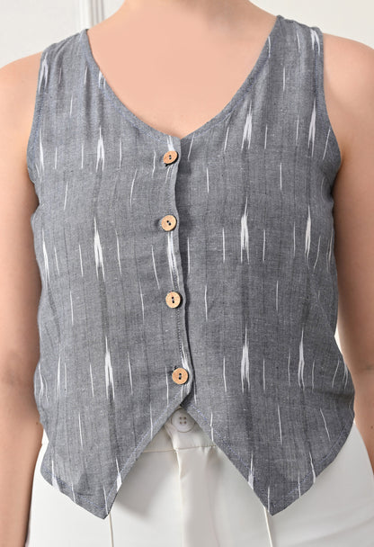 Graphite waistcoat jacket