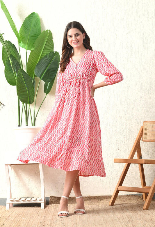 Peachy Wave Dress