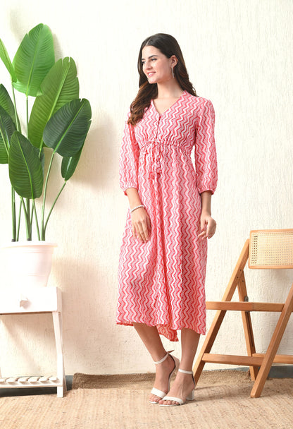 Peachy Wave Dress
