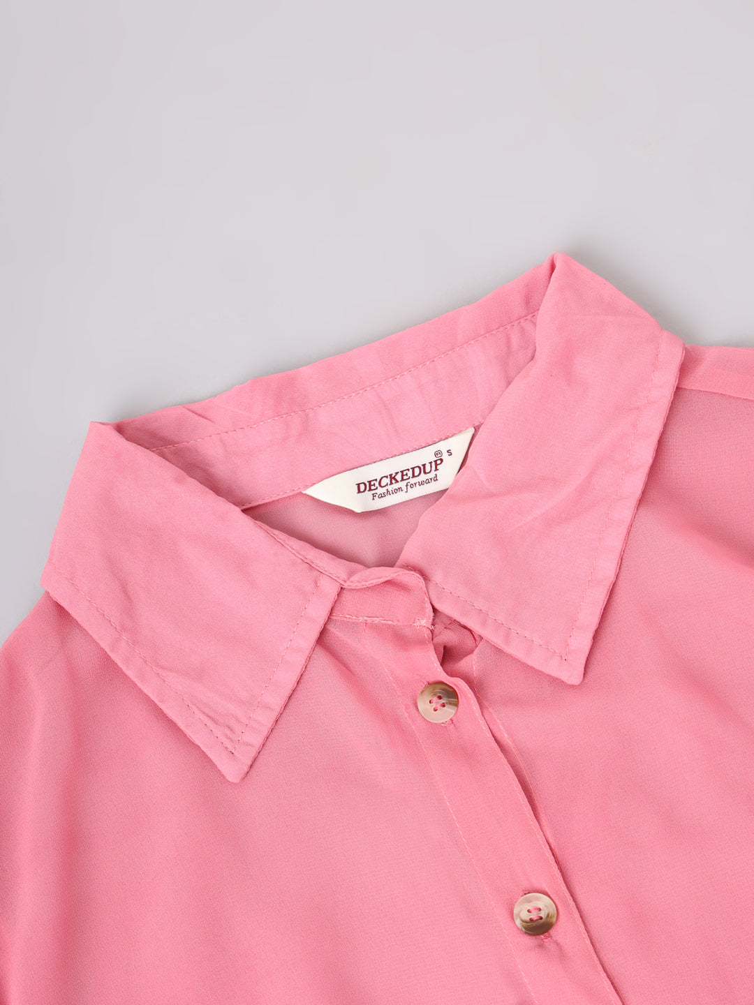 Pink Georgette Shirt Top