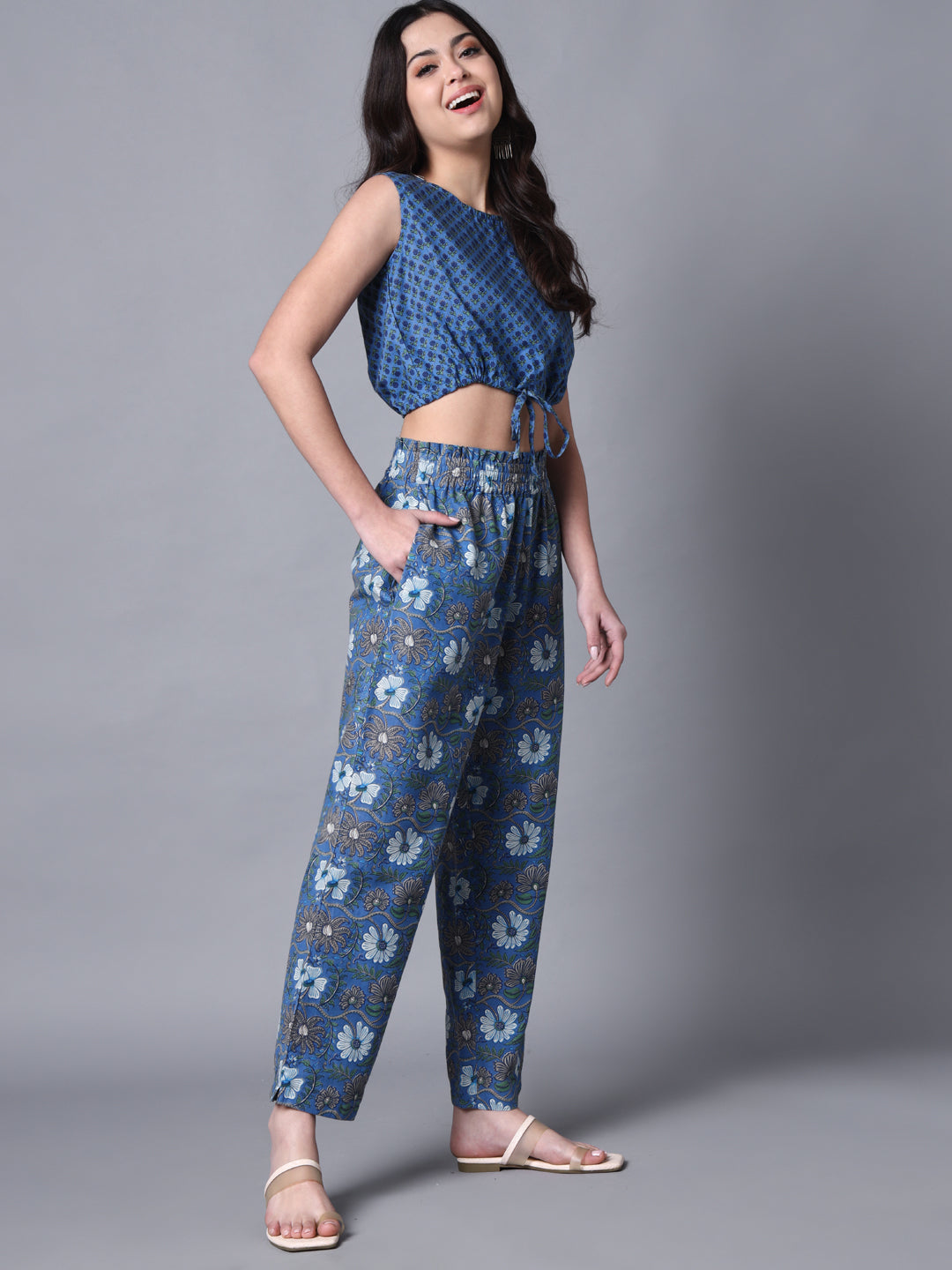 Isha Motif Crop Top