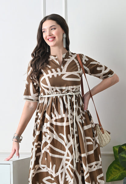 Abstract Boho Dress