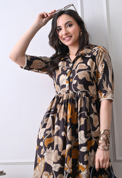 Kalamkari Shirt Dress