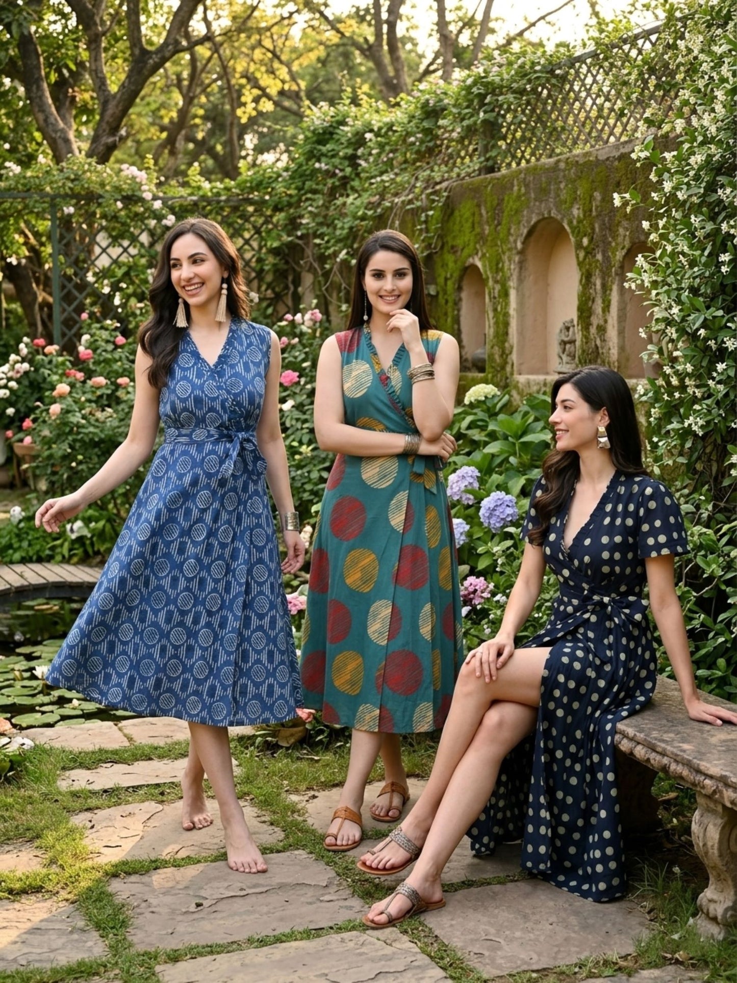 Geo Wrap Dress