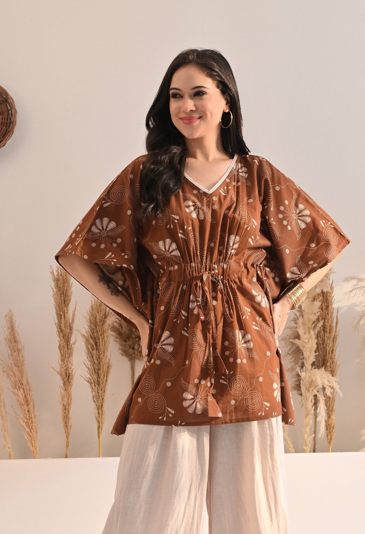 Cinnamon Kaftan Top