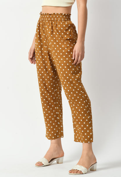 Mustard Relaxed Cotton Trousers