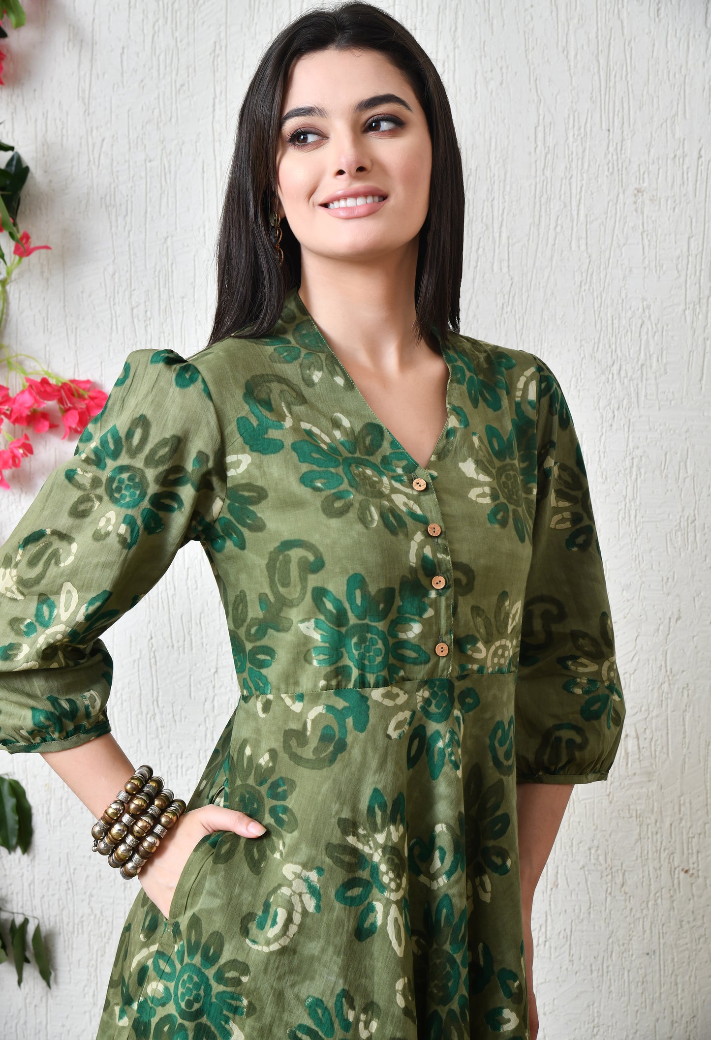 Flowing Leaves Dress