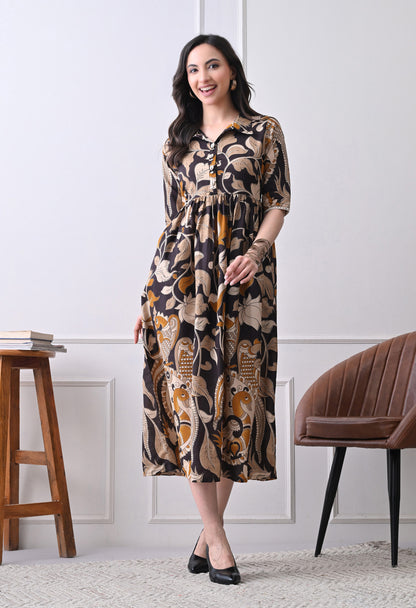 Kalamkari Shirt Dress