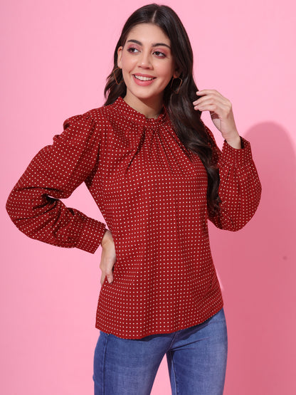 Polka Rust Top