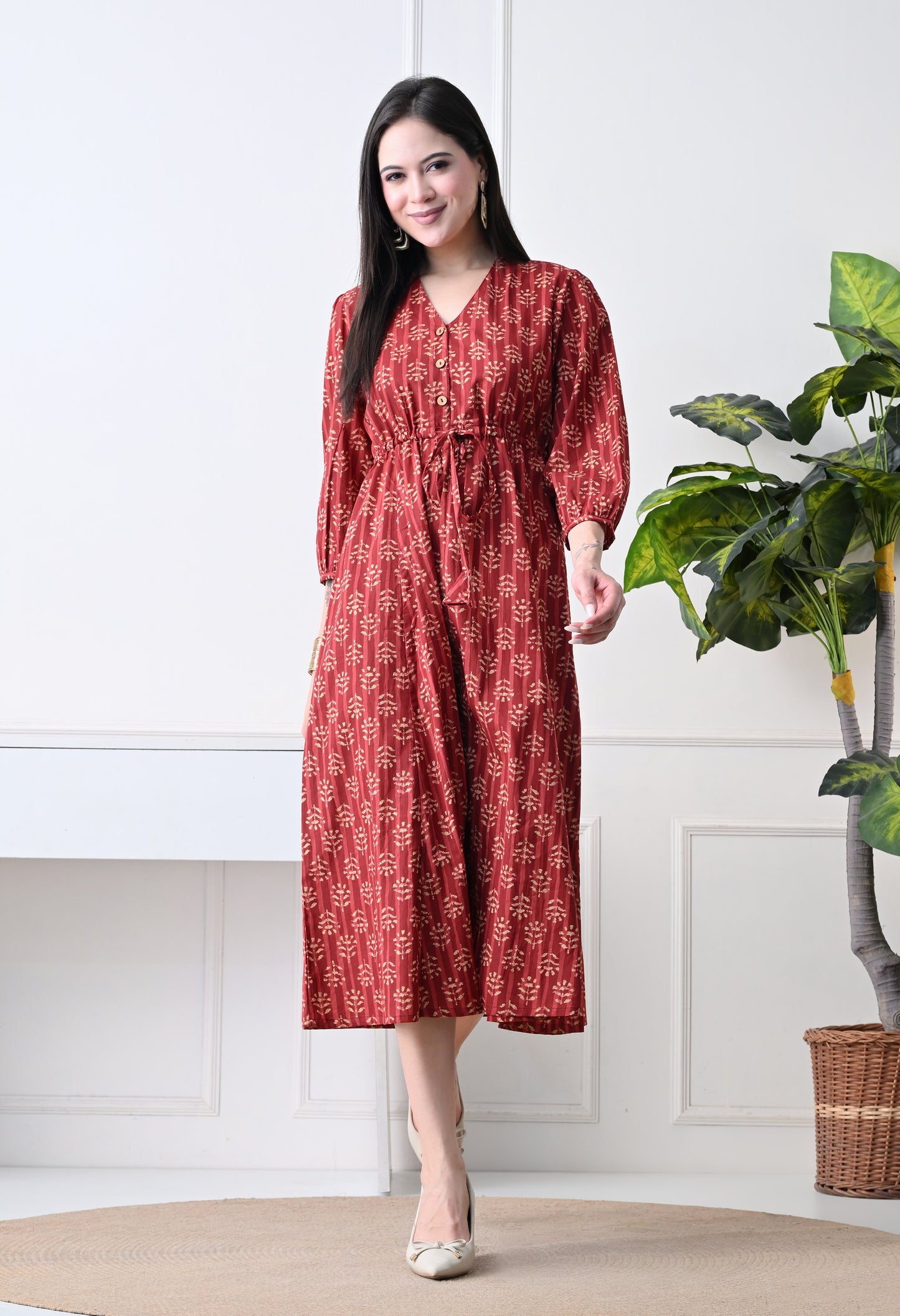 Noor Bagru Dress