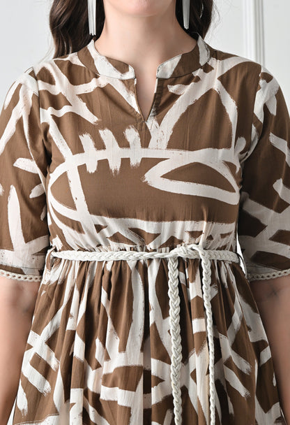 Abstract Boho Dress