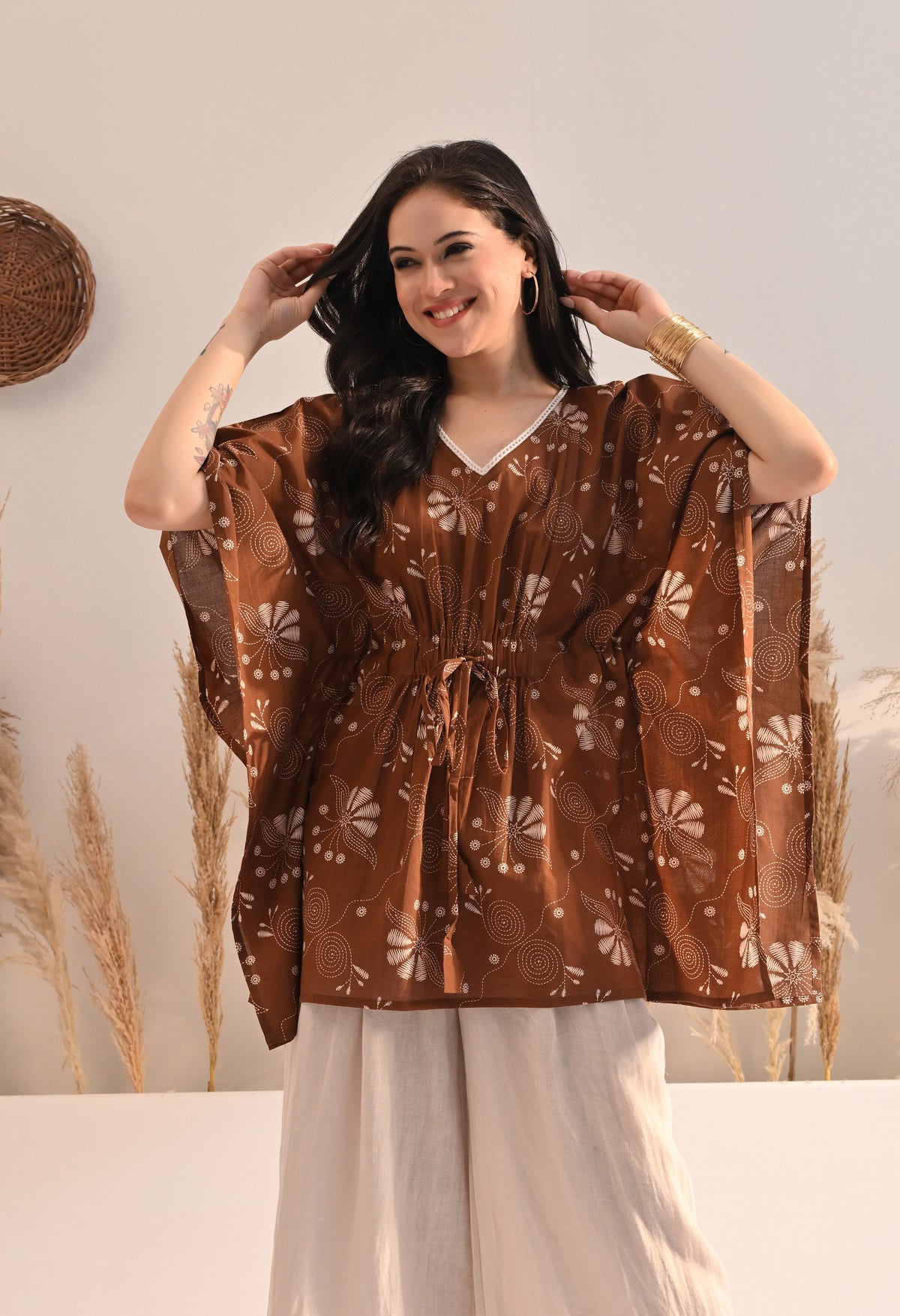 Cinnamon Kaftan Top