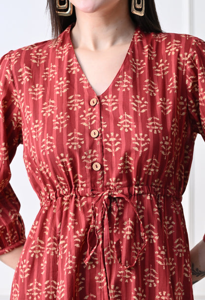 Noor Bagru Dress