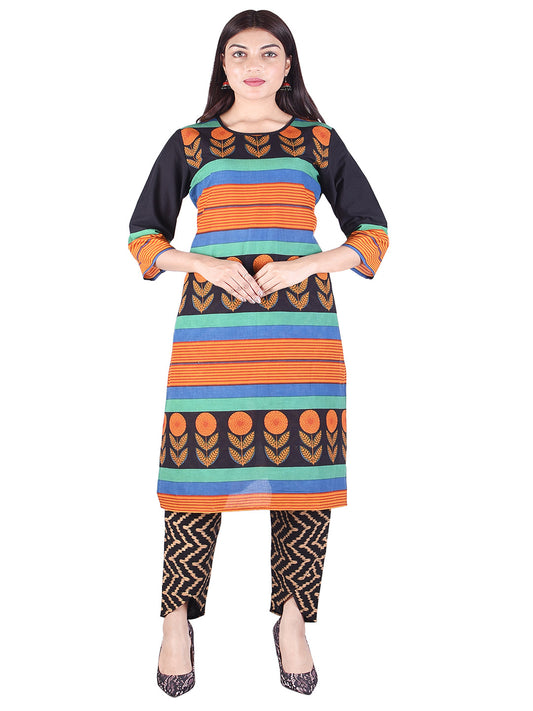 Printed Cotton Straight Kurti