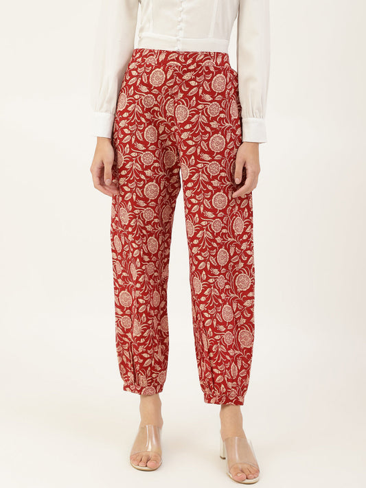 Maroon Afghani Pant