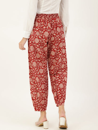 Maroon Afghani Pant