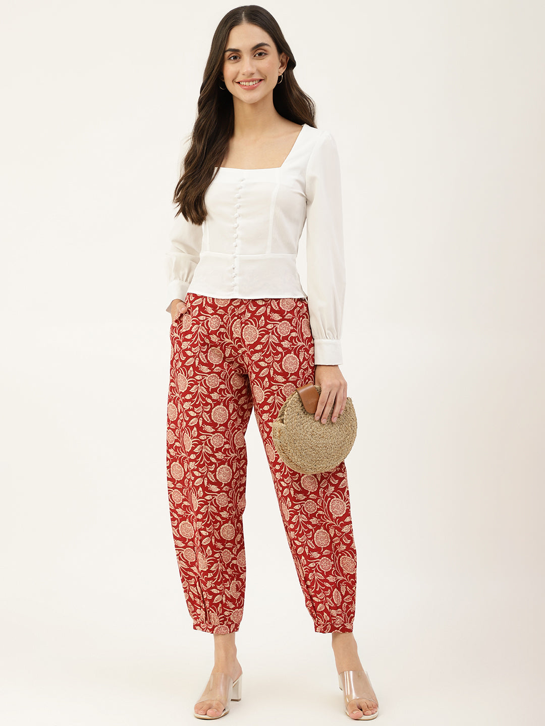 Maroon Afghani Pant