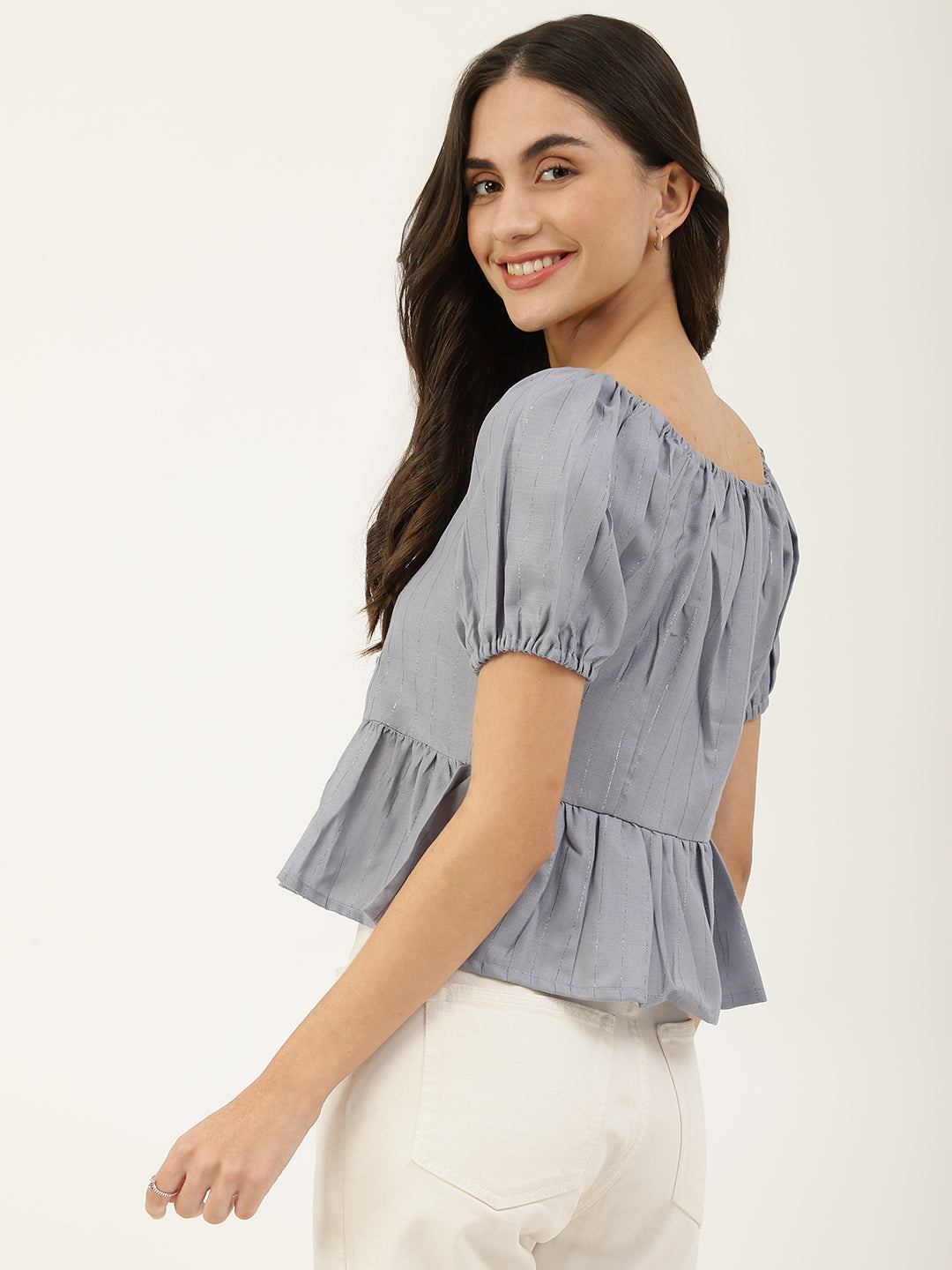 Blue Handloom Top
