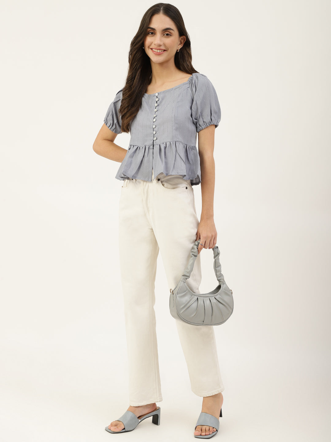 Blue Handloom Top