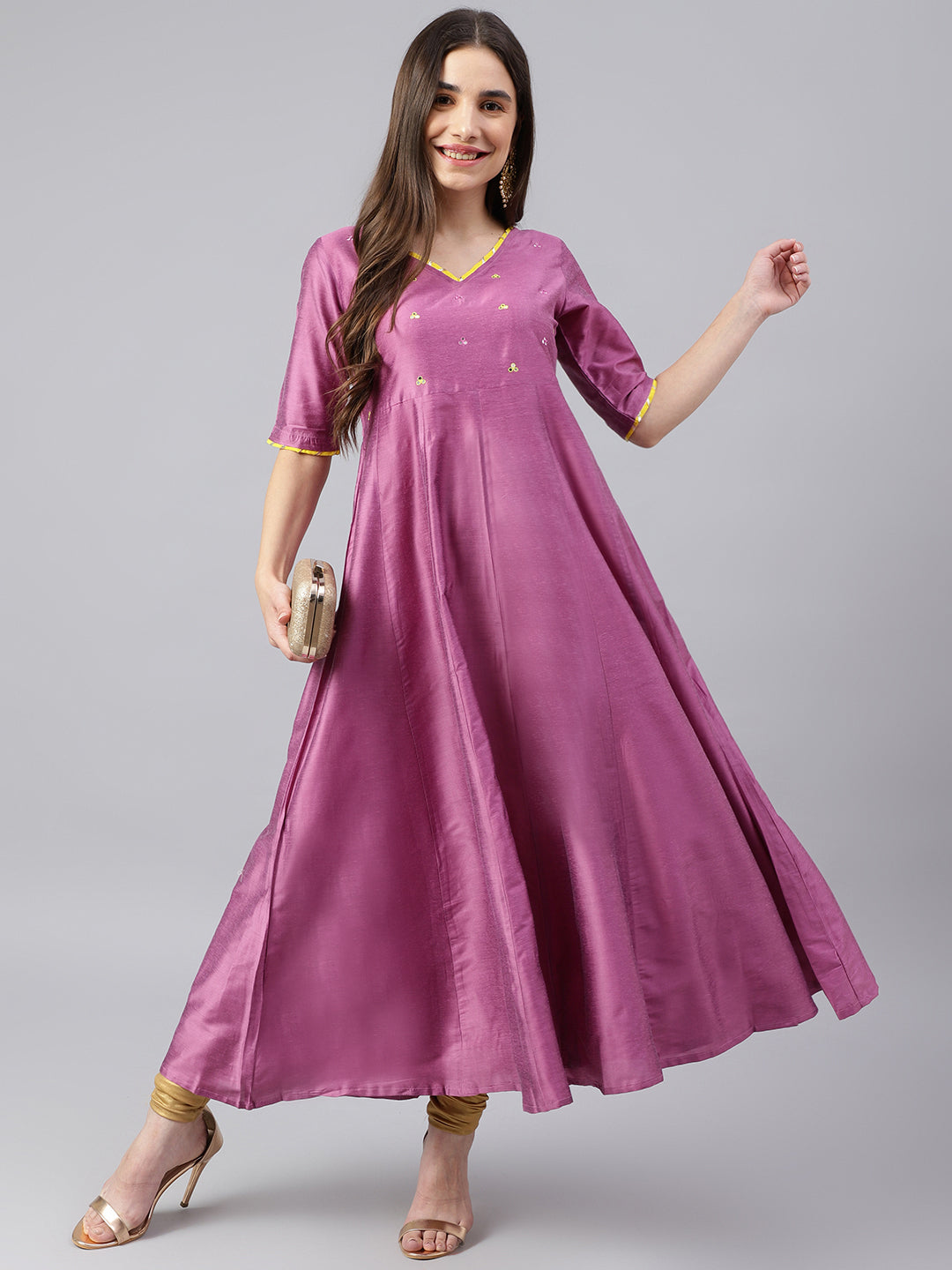 Zari Embroided Anarkali Kurta